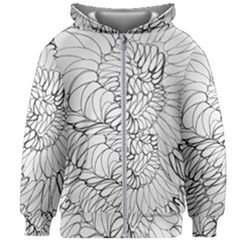 Mono Swirls Kids  Zipper Hoodie Without Drawstring by kaleidomarblingart