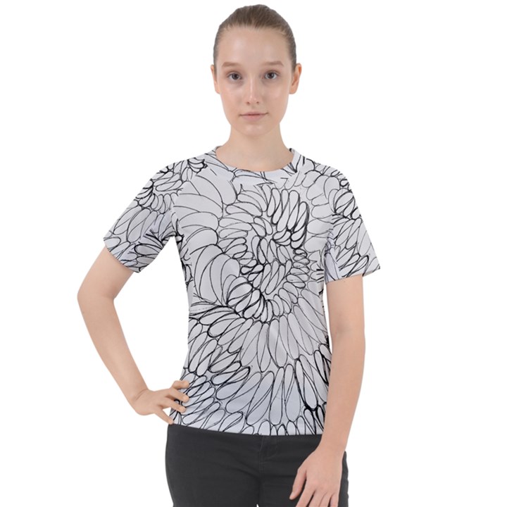 mono swirls Women s Sport Raglan Tee