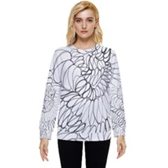 Mono Swirls Hidden Pocket Sweatshirt by kaleidomarblingart