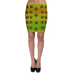 Sun Flowers For Iconic Pleasure In Pumpkin Time Bodycon Skirt by pepitasart