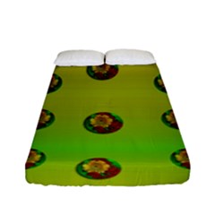 Sun Flowers For Iconic Pleasure In Pumpkin Time Fitted Sheet (full/ Double Size) by pepitasart