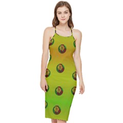 Sun Flowers For Iconic Pleasure In Pumpkin Time Bodycon Cross Back Summer Dress by pepitasart