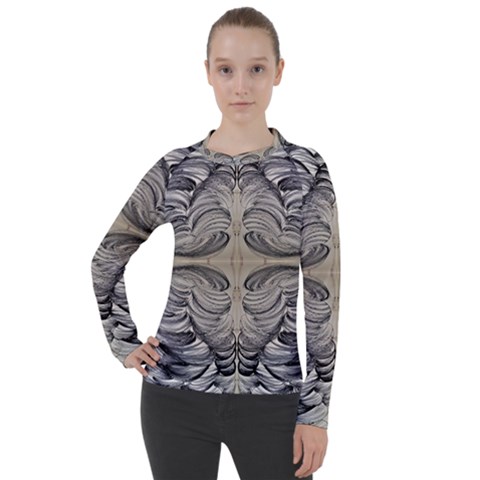 Mono Repeats Women s Pique Long Sleeve Tee by kaleidomarblingart