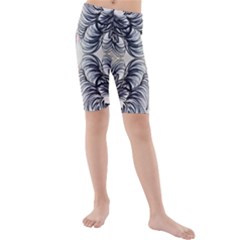 Mono Repeats Vi Kids  Mid Length Swim Shorts by kaleidomarblingart