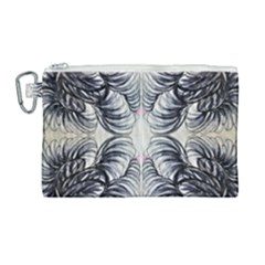 Mono Repeats Vi Canvas Cosmetic Bag (large) by kaleidomarblingart