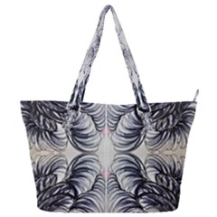 Mono Repeats Vi Full Print Shoulder Bag by kaleidomarblingart