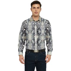 Mono Repeats Vi Men s Long Sleeve Pocket Shirt  by kaleidomarblingart