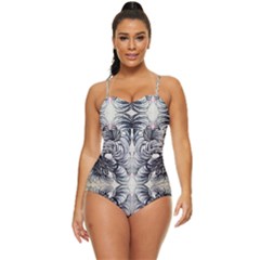 Mono Repeats Vi Retro Full Coverage Swimsuit