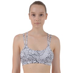 Mono Swirls Line Them Up Sports Bra by kaleidomarblingart