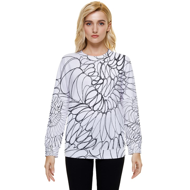 mono swirls Hidden Pocket Sweatshirt