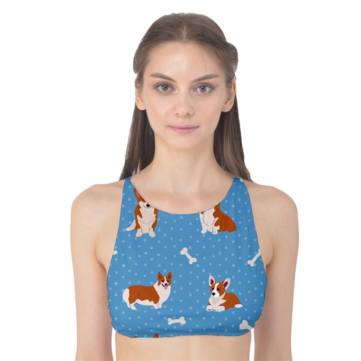 Cute Corgi Dogs Tank Bikini Top