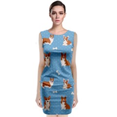 Cute Corgi Dogs Classic Sleeveless Midi Dress