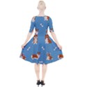 Cute Corgi Dogs Quarter Sleeve A-Line Dress View2