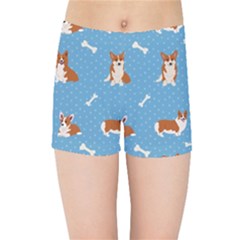 Cute Corgi Dogs Kids  Sports Shorts by SychEva