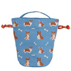 Cute Corgi Dogs Drawstring Bucket Bag by SychEva