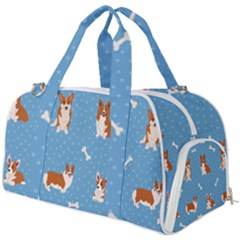 Cute Corgi Dogs Burner Gym Duffel Bag by SychEva