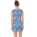 Cute Corgi Dogs Lace Up Front Bodycon Dress View2