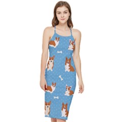 Cute Corgi Dogs Bodycon Cross Back Summer Dress by SychEva