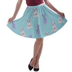 Dalmatians Are Cute Dogs A-line Skater Skirt by SychEva