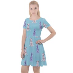 Dalmatians Are Cute Dogs Cap Sleeve Velour Dress  by SychEva