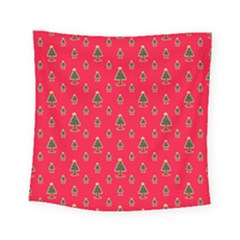 Sketchy Christmas Tree Motif Drawing Pattern Square Tapestry (small)