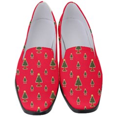 Sketchy Christmas Tree Motif Drawing Pattern Women s Classic Loafer Heels by dflcprintsclothing