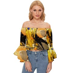 Before The Easter Off Shoulder Flutter Bell Sleeve Top