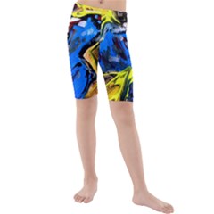 Blue Bird-1-1 Kids  Mid Length Swim Shorts by bestdesignintheworld