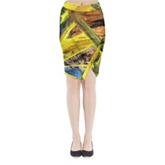 Blue Bird-1-2 Midi Wrap Pencil Skirt by bestdesignintheworld