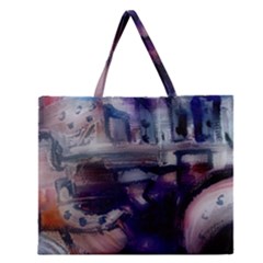 Fog-1-1 Zipper Large Tote Bag by bestdesignintheworld