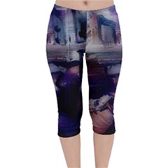 Fog-1-1 Velvet Capri Leggings  by bestdesignintheworld