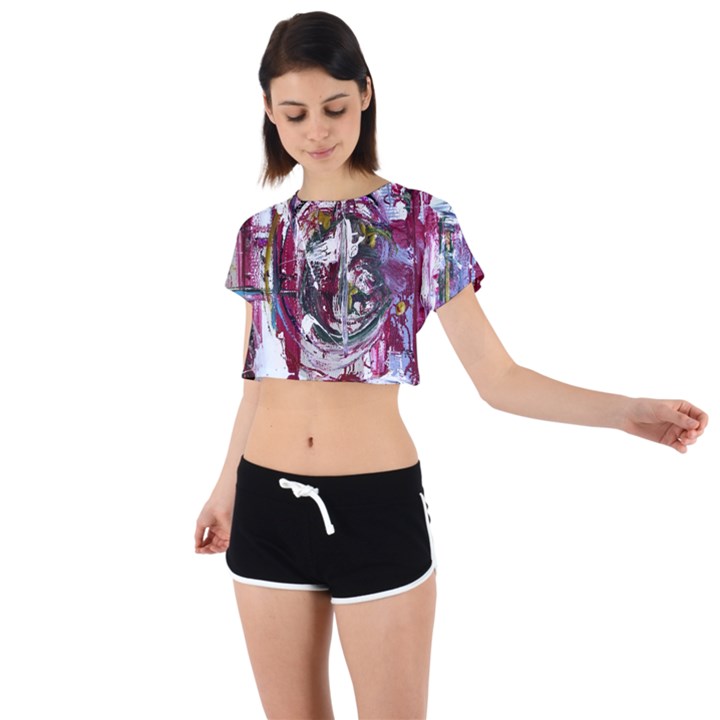 Bordough-1-1 Tie Back Short Sleeve Crop Tee