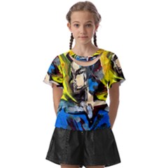 Blue Bird-1-4 Kids  Front Cut Tee