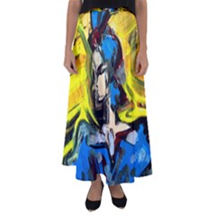 Blue Bird-1-4 Flared Maxi Skirt by bestdesignintheworld