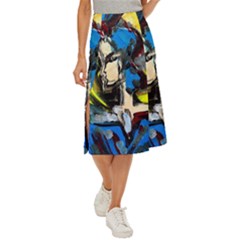 Blue Bird-1-4 Midi Panel Skirt