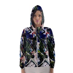 Snow In A City-1-1 Women s Hooded Windbreaker