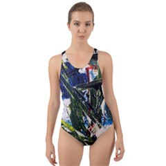 Snow In A City-1-1 Cut-Out Back One Piece Swimsuit