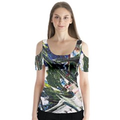 Snow In A City-1-1 Butterfly Sleeve Cutout Tee 