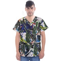 Snow In A City-1-1 Men s V-Neck Scrub Top