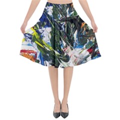 Snow In A City-1-1 Flared Midi Skirt