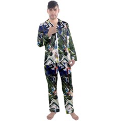 Snow In A City-1-1 Men s Long Sleeve Satin Pajamas Set