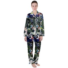 Snow In A City-1-1 Satin Long Sleeve Pajamas Set