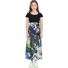 Snow In A City-1-1 Kids  Flared Maxi Skirt