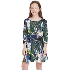 Snow In A City-1-1 Kids  Quarter Sleeve Skater Dress