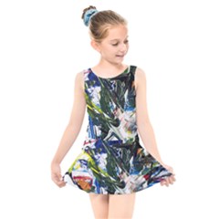 Snow In A City-1-1 Kids  Skater Dress Swimsuit