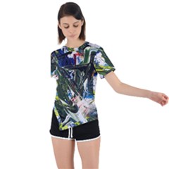 Snow In A City-1-1 Asymmetrical Short Sleeve Sports Tee