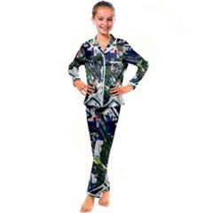 Snow In A City-1-1 Kid s Satin Long Sleeve Pajamas Set