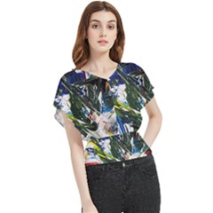 Snow In A City-1-1 Butterfly Chiffon Blouse