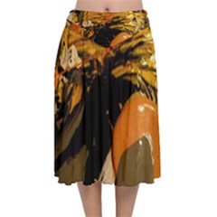 Before The Easter-1-2 Velvet Flared Midi Skirt