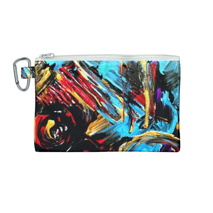 Blue And Red-1-1 Canvas Cosmetic Bag (Medium)